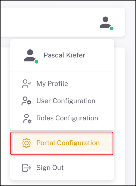 Portal configuration