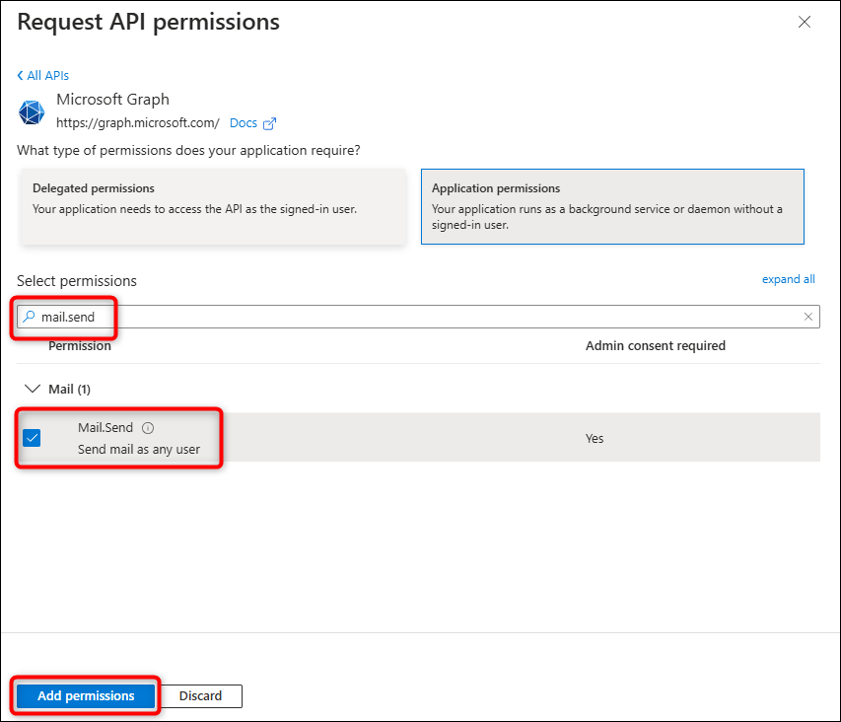 Copy client secret value