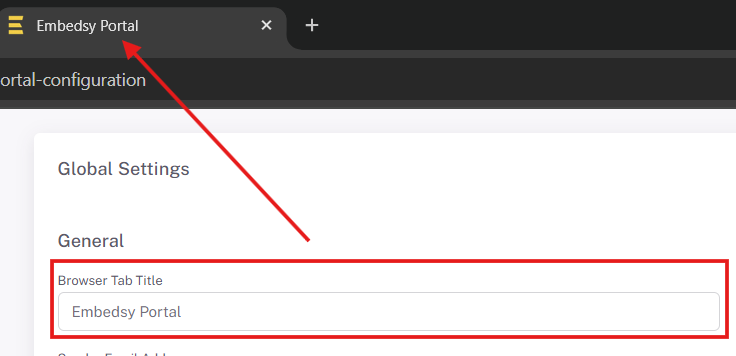 ProEmbedded Portal Navigation Menu Name