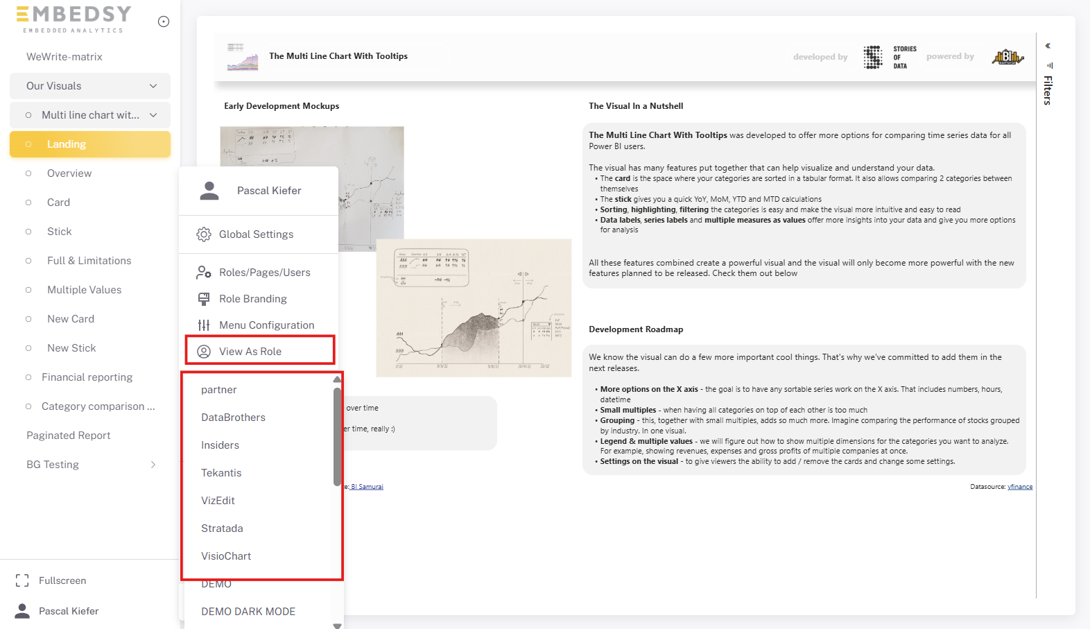 ProEmbedded Portal View As Role