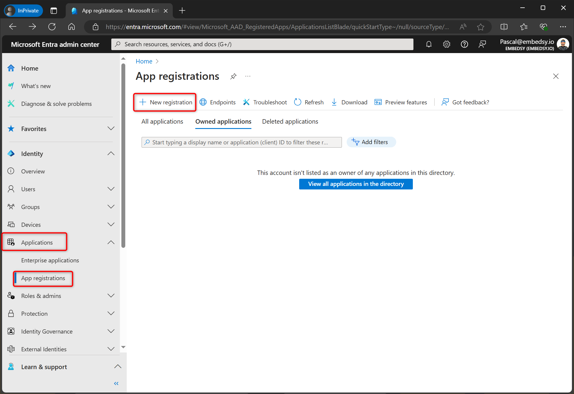 App registration in Microsoft Entra